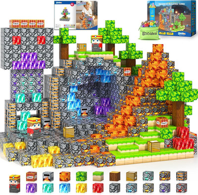 Magnetic Blocks -150 Magnetic Building Blocks STEM Toy, Stacking Mine Magnet Wor