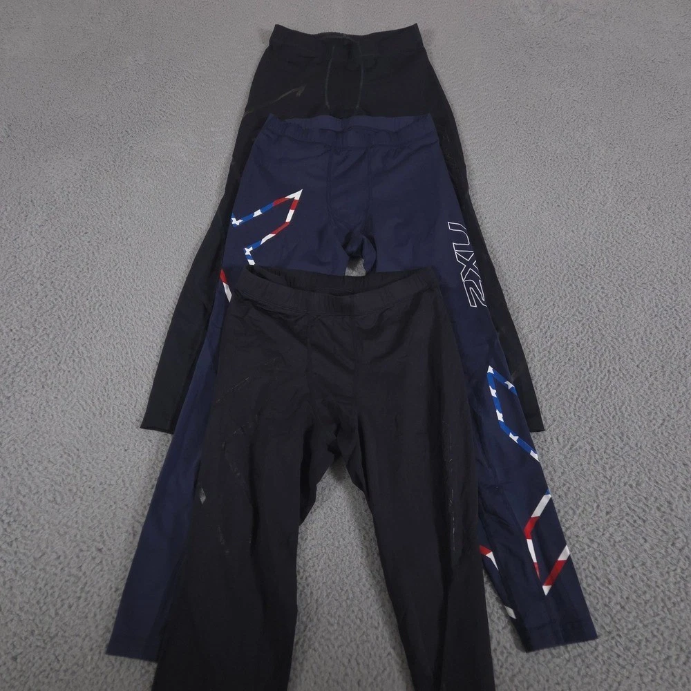 Pantalon Compression 2XU Homme - XS - Noir Argent Réfléchissant - Cyclisme Course - Neuf Défauts