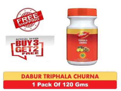 120g Dabur Triphala Churna Eases Constipation, Acidity & Gas | BUY 3 GET 5