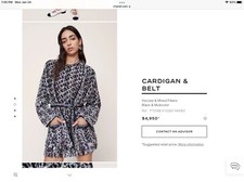 Chanel Cardigan /jacket /coat Multi Color Size 38 M/l With Belt