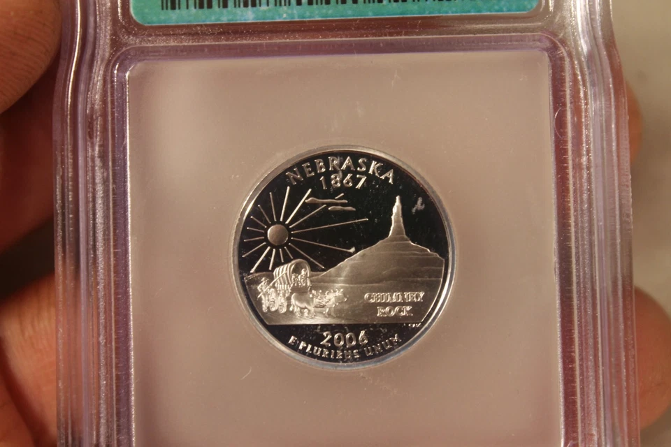 Nebraska Silver Quarter 25C 2006 ICG PR70 DCAM - Image 3 of 4