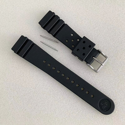 22MM Black Rubber Strap Watch Zubehör für 22mm Uhrengehäuse