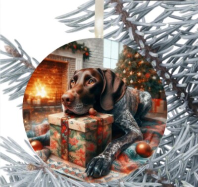 Zeiger Hund personalisiert Weihnachtsgeschenk Geschenk Deko Kugel hängend