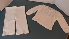 hand crocheted baby outfit for child or doll christening special occasion
