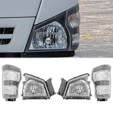 For 2004-2007 Isuzu NPR NQR/05-07 GMC W-4500 Headlights+Corner Lights Set 4Pc