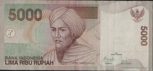 (N86-30) 2009 Indonesia 5000 Rupee Bank note (AE)  - Foto 1 di 2
