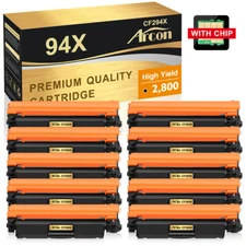 10PK CF294X 94X Toner + Chip For HP LaserJet Pro M118dw M148dw M148fdw M149fdw