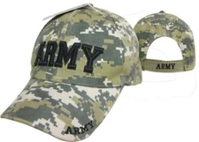 US Army Embroidered Lettering LEETTER ACU Camo Ball Cap Hat OFFICIALLY LICENSED