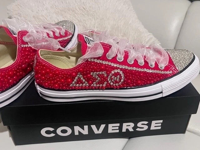 Handmade Bling Rhinestone Delta Sigma Theta Shoes Bling Converse