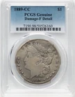 1889 CC Morgan Silver Dollar $1 PCGS Fine Details