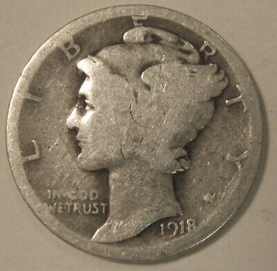 1923 Mercury Head Silver Dime in Lower Grade Ideal For Beginning Collectors