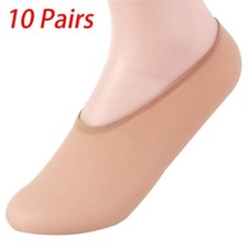 10 Pairs Nylon Footsies 15 DEN Natural shade One size (3-8)