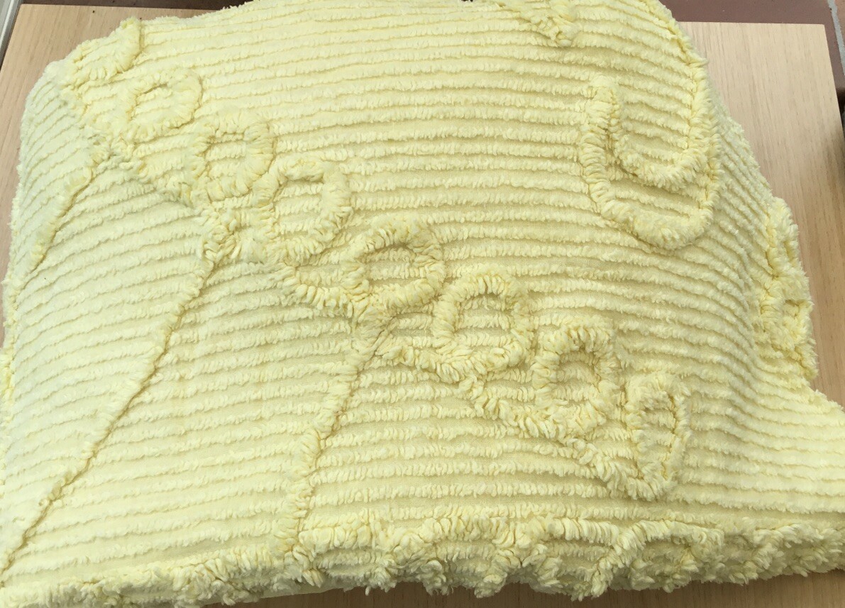 Vintage Candlewick Bedspread Double, Lemon Yellow eBay
