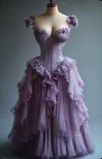 Vintage Light Purple Wedding Dresses with Short Sleeves A Line Bridal Gowns