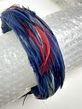 Vintage Ladies Fascinator multi-colored feathers made in Western Germany