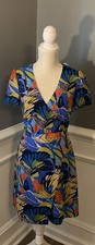 J CREW MERCANTILE bold floral print faux wrap dress size 0 NWT