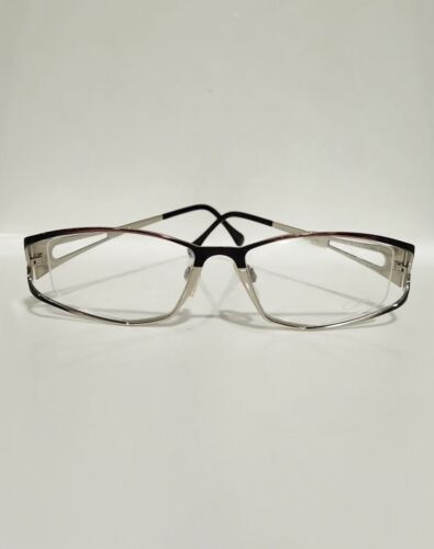 Cazal mod.433 c.152 Eyeglasses Frames Black/Silver/Brown Semi Rimless 52-16-130