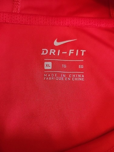 Nike Dri Fit Hooded Red Long Sleeve Shirt Cross Training Nike Dri Fit Youth XL - Picture 5 of 7