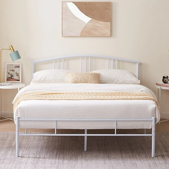 Двухспальная кровать с металлическим каркасом двуспальная кровать-платформа высокопрочная с изголовьем изножьем - Изображение 4 из 4