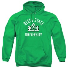Delta State University Adult Pullover Hoodie Statesmen Logo, Kelly Green, S-3XL