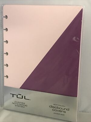TUL Discbound Notebook Covers, Junior Size, Purple/Pink, Pack of 2 Covers