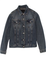 Sisley Womens Denim Jacket Uk 14 Medium Blue Cotton Ad06