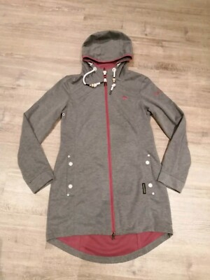 Schmuddelwedda Mantel Longjacke Jacke Gr M grau Mit Kaputze NEUwertig 