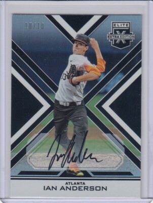 IAN ANDERSON 2016 Elite Extra Black AUTO # 10/10 ATLANTA BRAVES Rookie Card RARE