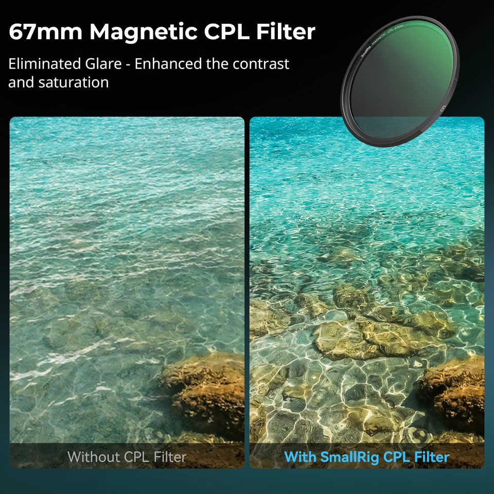SmallRig 5-in-1 Magnetic 67mm Lens Filter Kit: VND + CPL + Black Mist 1/4  Set  - Image 4 of 4