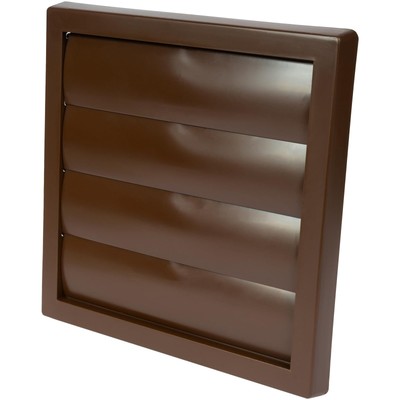 6'' Inch Brown Exhaust Vent Cover Dryer Vent Hood Louvered Dryer Duct Vent Cover 
