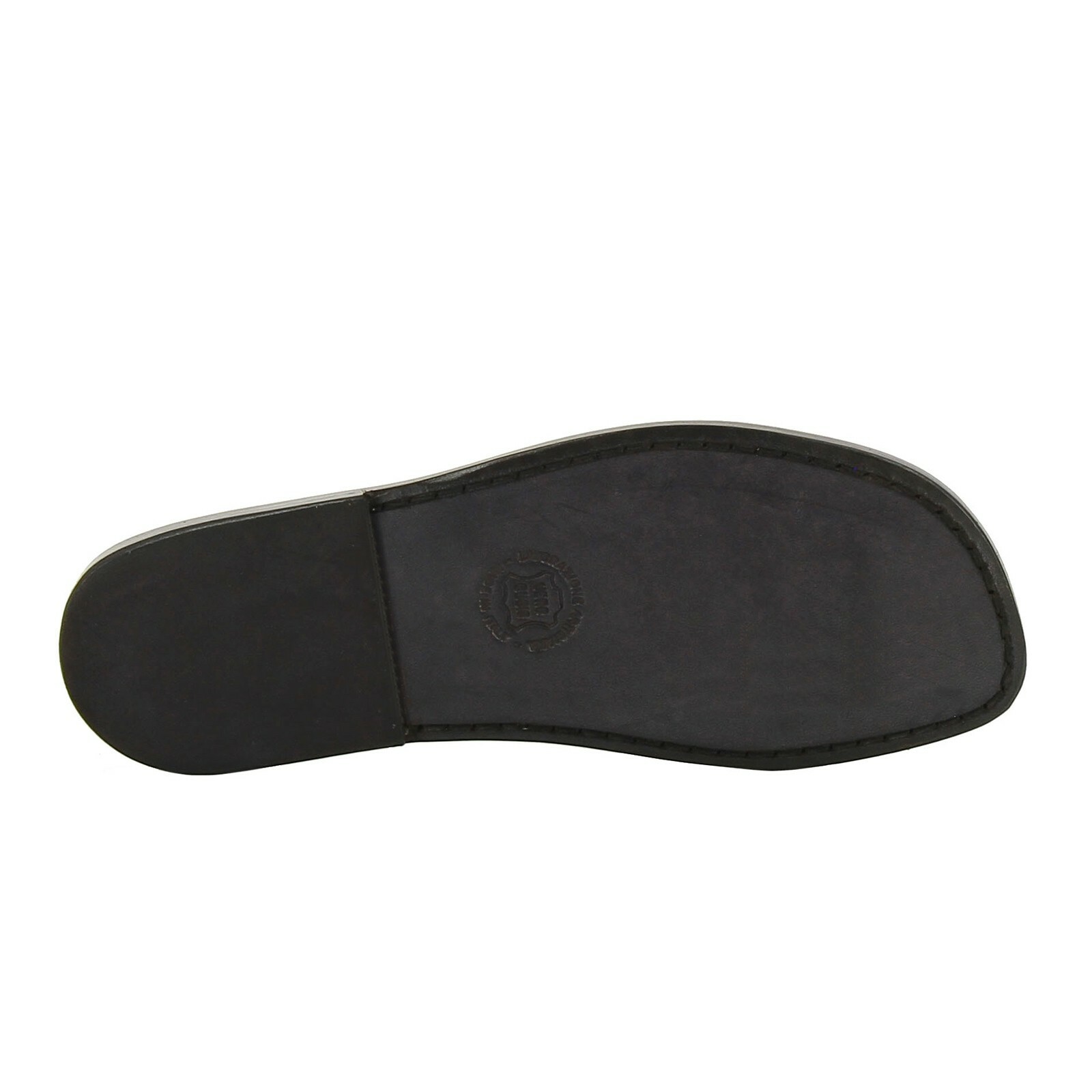 Italian men flat flip flops thong slippers handmade shoes in black soft leather
