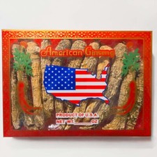 4oz 100 American Ginseng Root Large Long Root W/Gift Box USA Seller             
