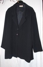 Long Black Evening Coatigan Collar Uk 18 20* Vintage By Hamells Vgc