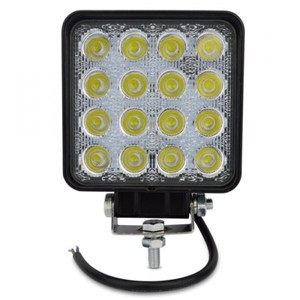 Faro Slim Supplementare Profondita Auto Fuoristrada 12v Quadrato 9 Led 27w Ip67