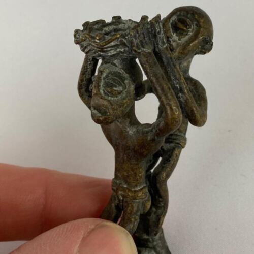 15 Antique African Ashanti Akan Bronze / Brass Gold Weights Tribal Figurines - Picture 4 of 24