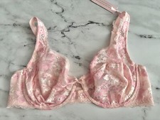 Victoria's Secret Nwt Body by Victoria Pink Lace Unlined Demi Bra