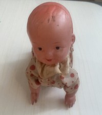 Vintage Celluloid Crawling Baby Wind-Up Toy Occupied Japan
