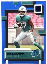 Erik Ezukanma /99 Rated Rookie Blue 2022 Clearly Donruss #89 Miami Dolphins