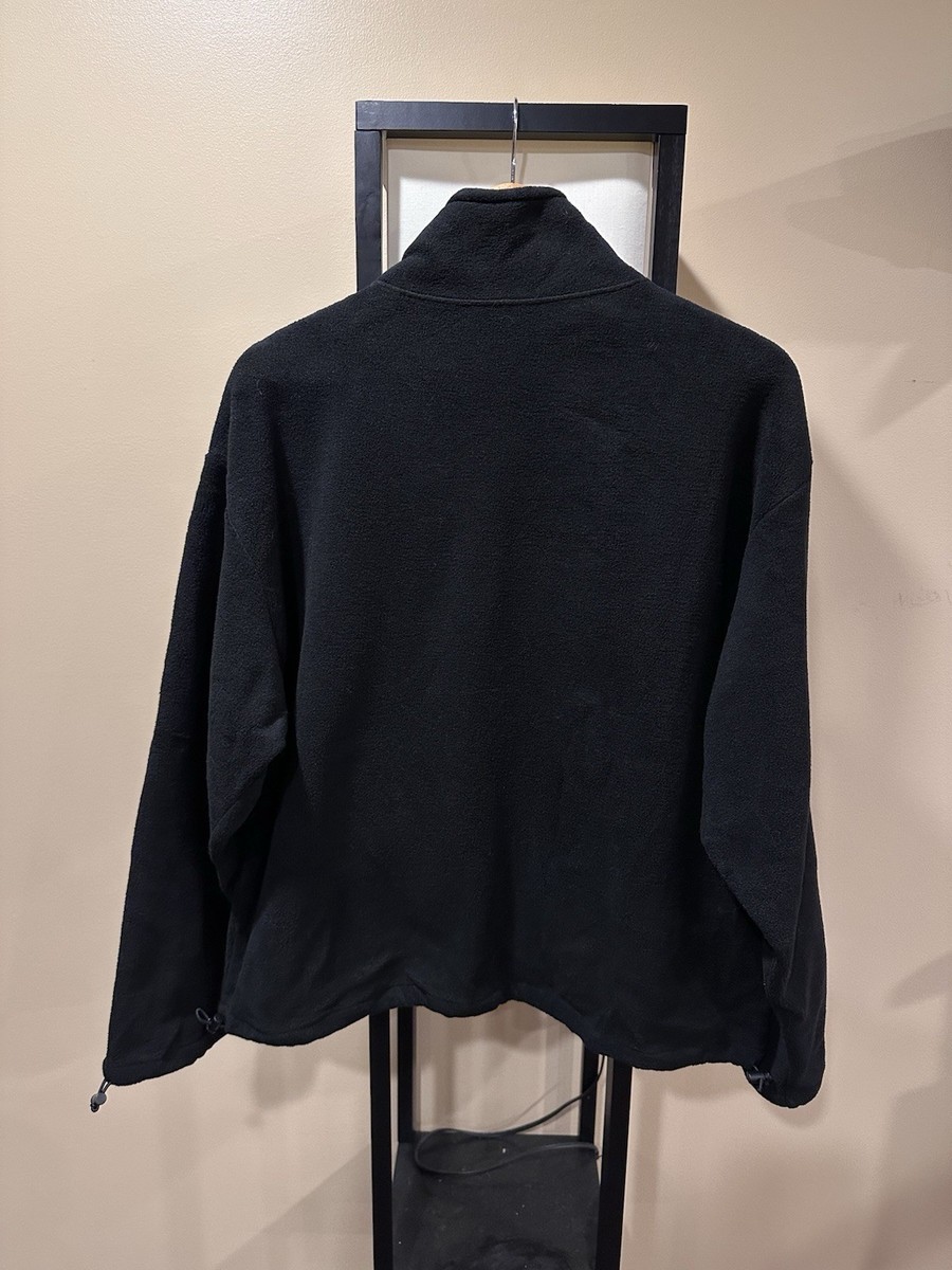 Miu Miu Black Fleece Quarter Zip Oversized Sweatshirt Jacket | eBay