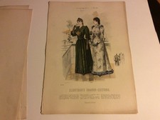 Modeblatt Illustrirte Frauenzeitung 1890 Vintage-Mode B13