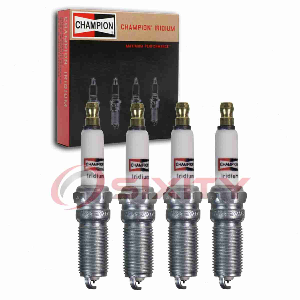 4 pc Champion Iridium Spark Plugs for 2019 Ford Police Responder Hybrid 2.0L wf