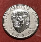 RARE!! Fine Silver! 1 Gram 2-sided Trump Art Round! Fine .999 Pure Silver!