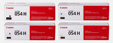 Genuine Canon 054H High Yield Toner Set BK/C/M/Y MF642Cdw MF644Cdw LBP622Cdw