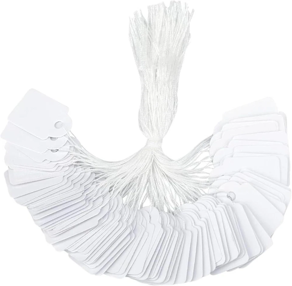 300pcs Price Tags with String, 3.5x2.2 cm Clothing Tags, Jewelry Tags - image 1 of 4