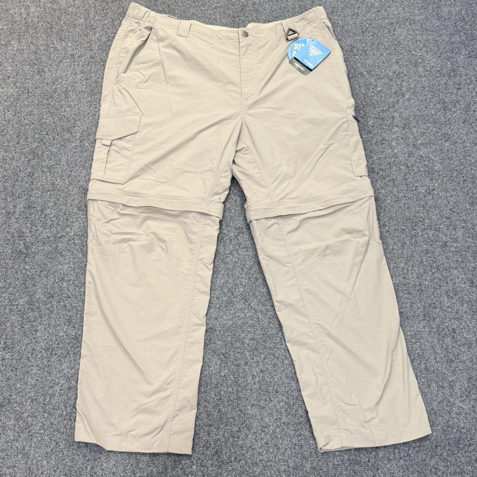 Columbia PFG Men's 42x30 Beige Omni-Shade Fishing Pants NWT XM8003-216 UPF 50