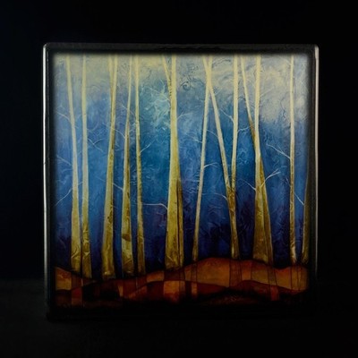 A Brisk Walk At Dusk Among The Trees, Art Block, 7'' - Unique Home/Office Decor