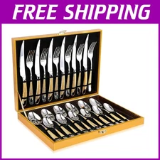 Elegant 18/10 Stainless Steel Silverware Set