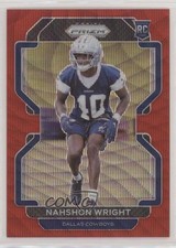 2021 Panini Prizm Rookie Red Wave Prizm 121/149 Nahshon Wright #438 8em