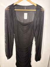 Windsor Forever Chic Long Sleeve Mesh Mini Dress Size L