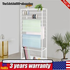 16 Tier White Double Sided Ribbon Organizer Large Capacity Ribbon Storage Holder